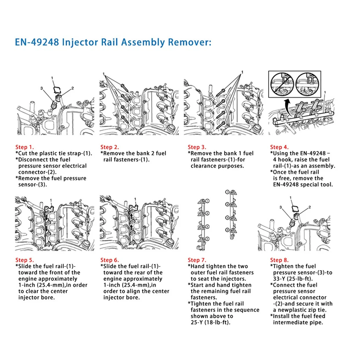 

NEW_EN-49248 6706 Инструмент для снятия рейки топливной форсунки для двигателей GM