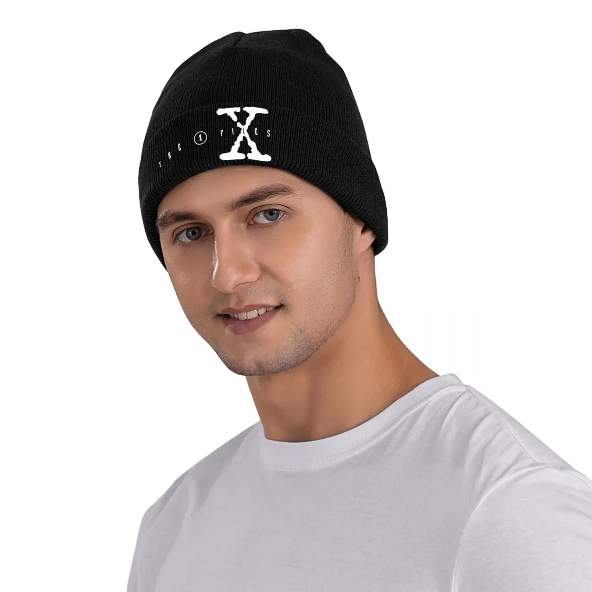 The X Files Scully Mulder Ufo Aliens TV Bonnet Hats Beanie Hats Design Knit Hat Spring Trendy Female Male Kpop Head Wrap Cap