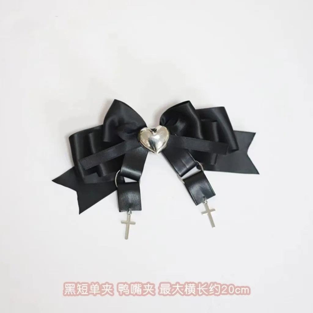 Шпилька для волос с бантом в японском стиле для девушек ручная работа милый крутой черный розовый цвет