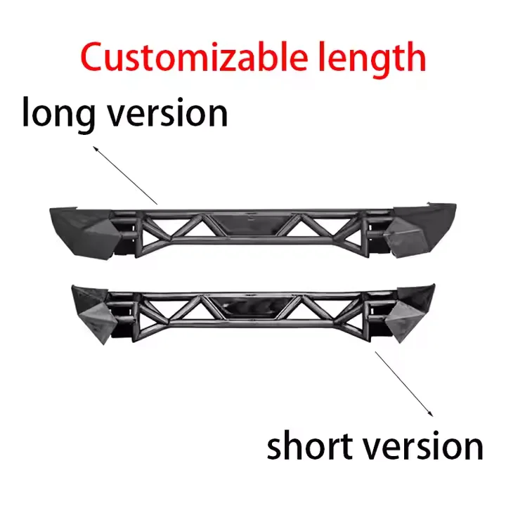 

Высококачественный черный стальной длинный и короткий передний бампер, задний бампер для Wrangler JK/JL 4x4, аксессуары для внедорожников
