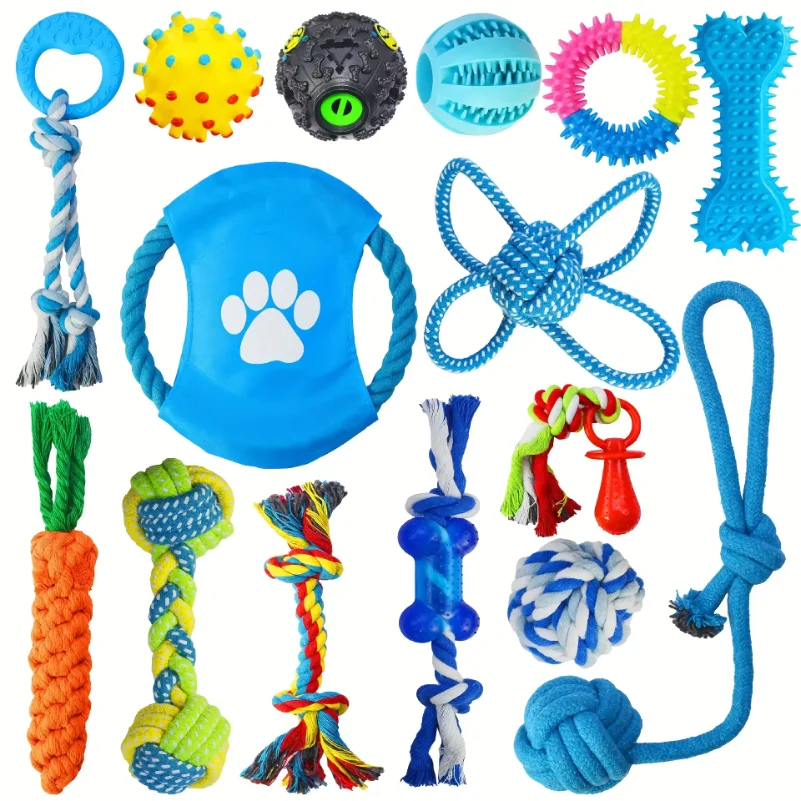 15PCS Dog Toys for Aggressive - đánh giá và giá Dog Rope Toy Aggressive Chewers