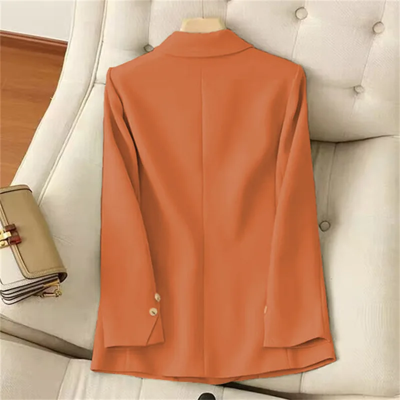 Nieuwe Vrouwen Double Breasted Blazer Office Lady Losse Klassieke Jas Jasje Vrouwelijke Chic Uitloper Outfits Femme Gewaad Blazer Femme