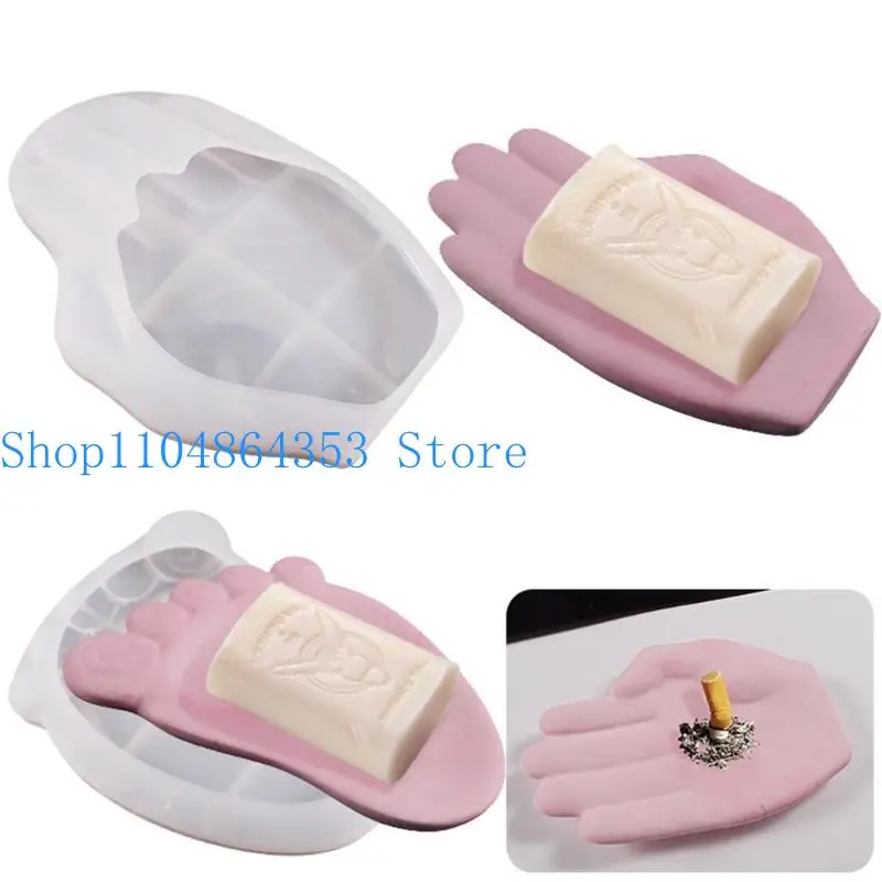 

652f Craft Foot Print Shool Silicone Container Container Epoxy Resin