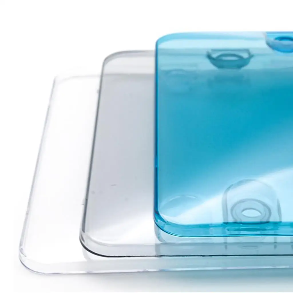 Blue Tinted Flat License Plate Cover Durable Polycarbonate Tag Protector for Car All Seasons Use