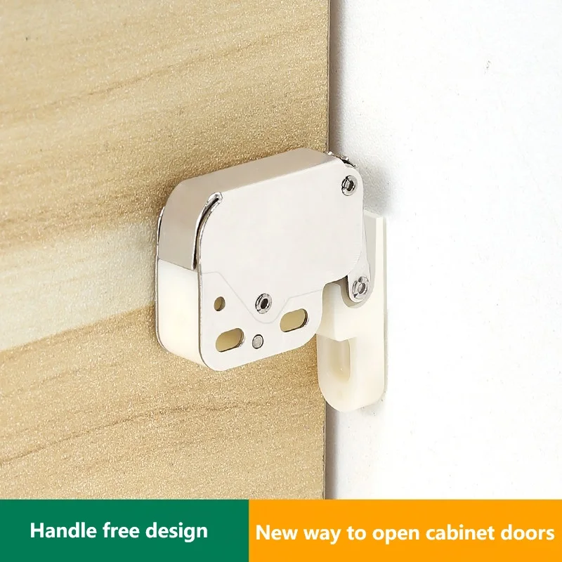 Nose Lock Cabinet Door Rebound Device  Press Type Handle Free Self Rebounding Device  Wardrobe Cabinet Door Lock Buckle