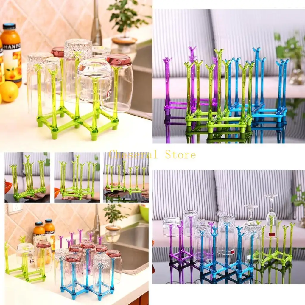 E7CE Portable Drying Rack Tree Storage Nipple Shelf Baby Pacifier Feeding Cup Holder