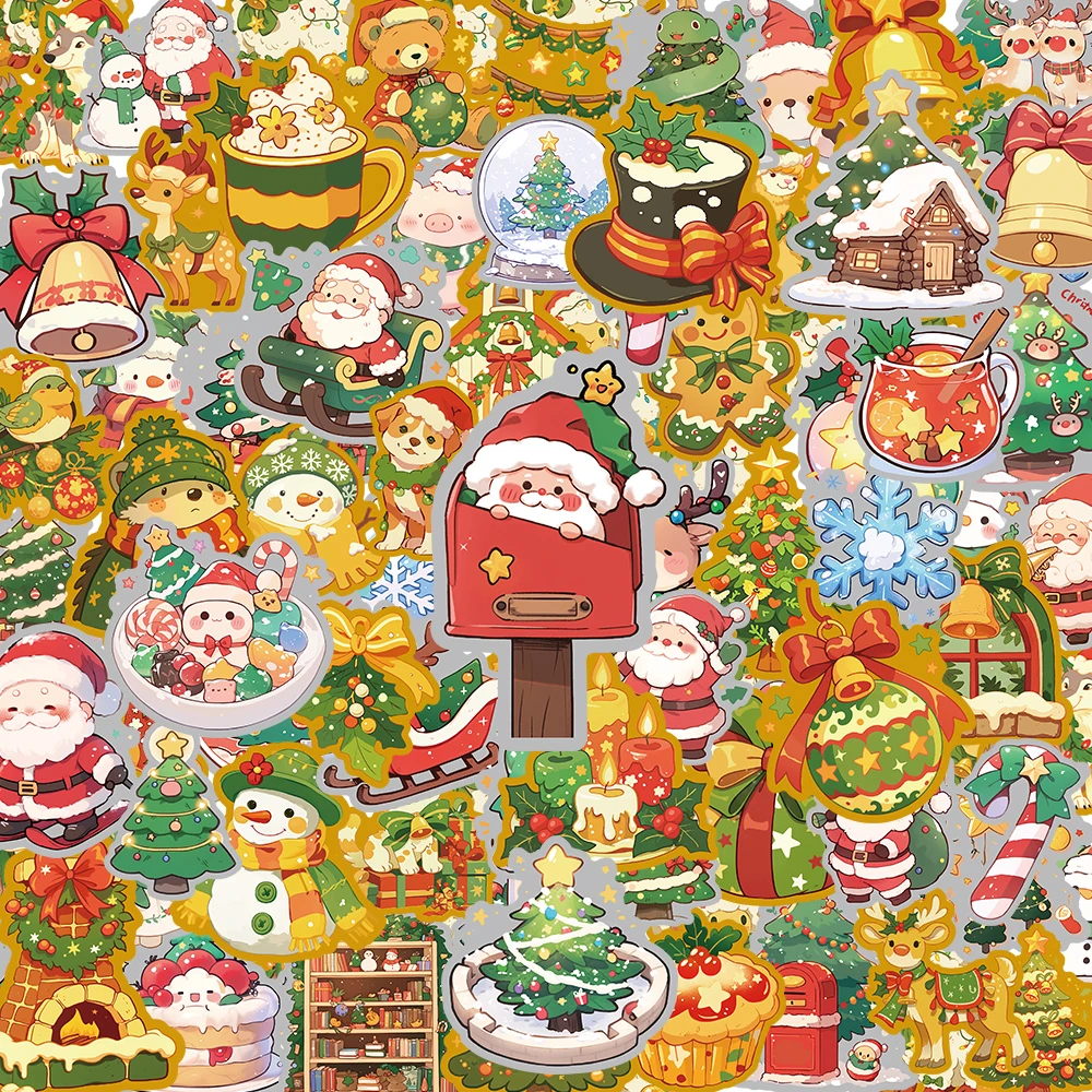 

10/50/100/200 шт. милые рождественские носки Санта-Клауса, наклейки с лосем, эстетический планировщик «сделай сам», канцелярские принадлежности для ноутбука, каваи, декоративные наклейки