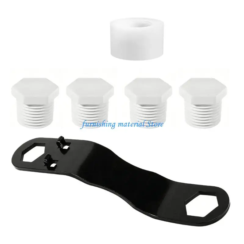 Y5GD Motorhome Water Heater Drain Valves Repair With Offsets Wrench And Plugs