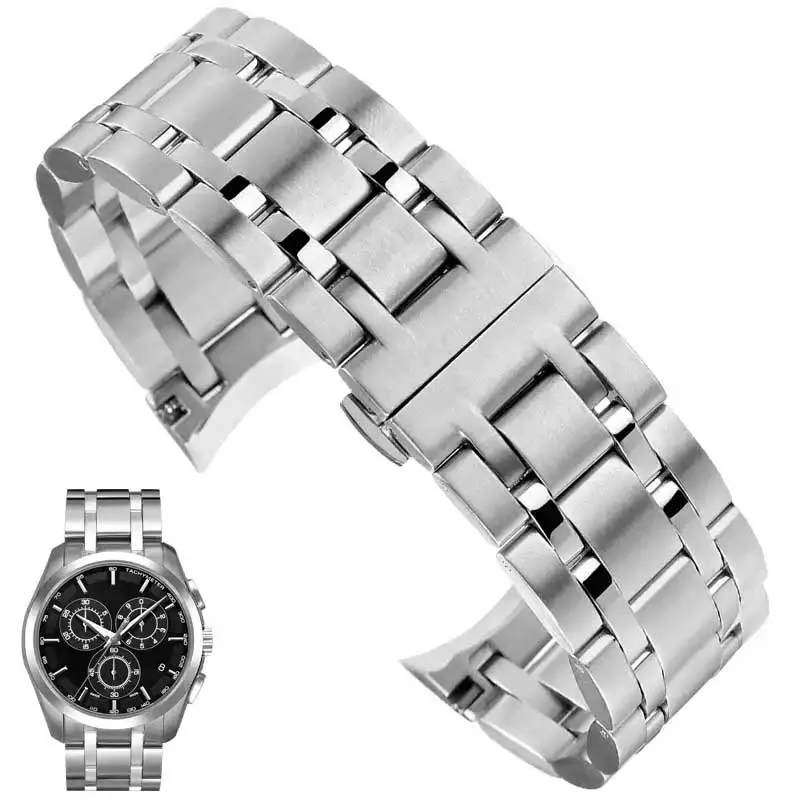 

New Watchband accessory for Tissot 1853 Couturier Watch Strap T035410a T035407 T035428 Stainless Steel Watch Band 22 23 24mm