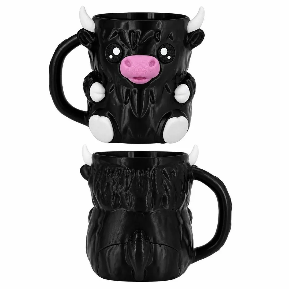 Cute PP Dessert Pint Holder with Spoon Slot with Handle Beer Can Holder Cartoon Design Ice Cream Pint Cover For Home Use