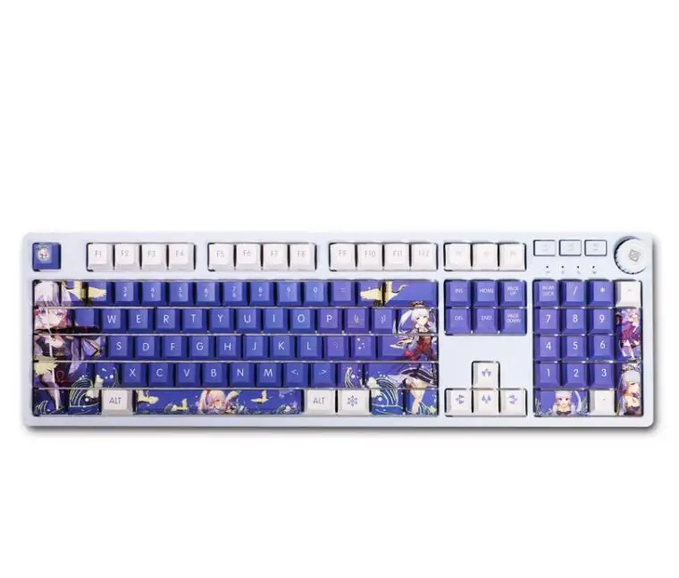 DIY customized wired mechanical keyboard RGB backlight PBT keycaps Full key hot plug The Genshin Impact