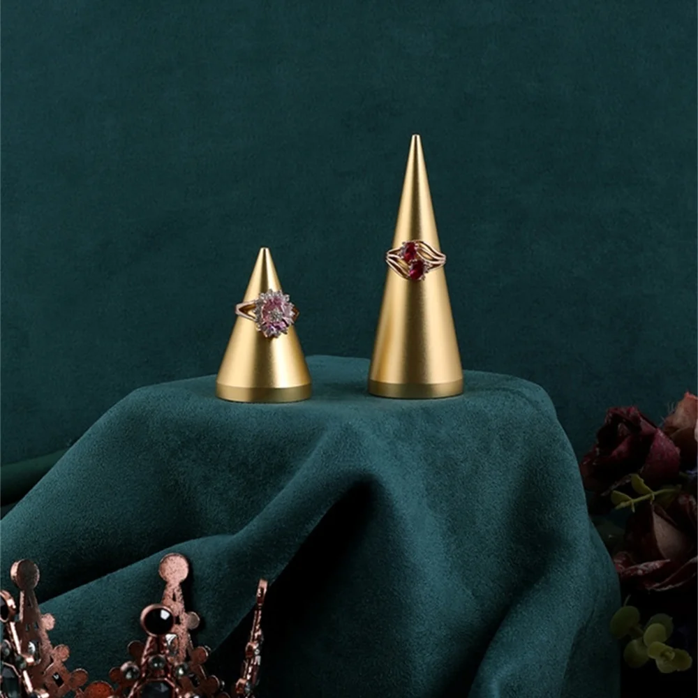 4.5*3cm Silver Metal Ring Labe Holder Vertical Creative Ornament Rack Supporting Jewelry Store Display Rack