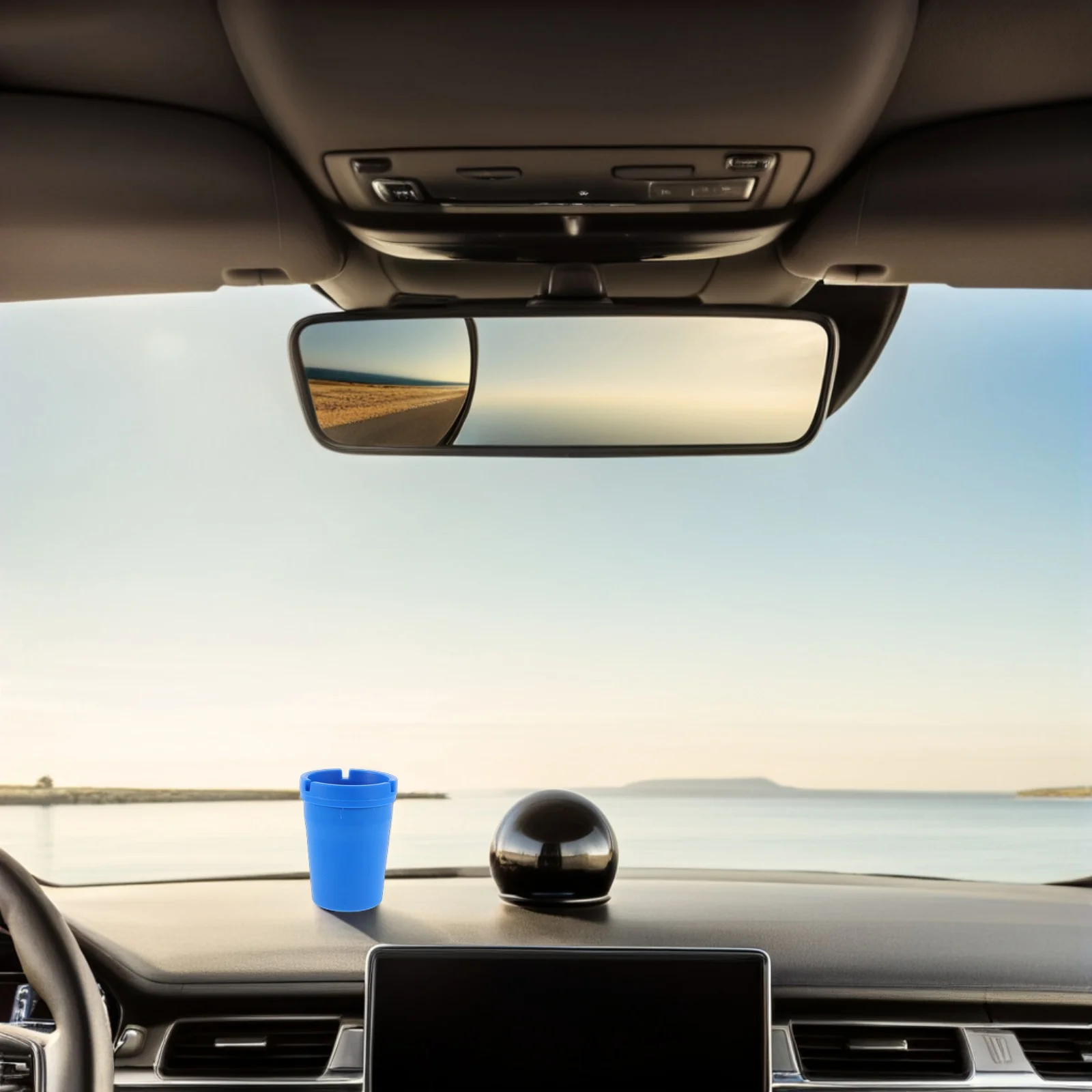 

Mini Portable Ashtray for Cars Auto Cigarette Trash Can Compact Plastic Butt Bucket Ideal for Vehicle Home Office Travel Use