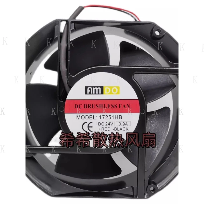 C  FOR  AMDO 17251HB DC24V 0.9A 17CM 2-Wire Inverter Cooling Fan