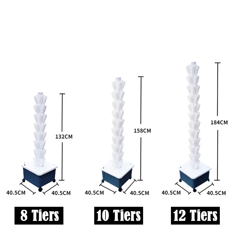 DIY Balcony Hydroponic Growing System Detachable Petal Shaped Deluge Planting Column Home Garden Vertical Rainfall Tower Planter