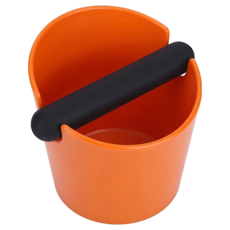 Coffee Knock Box Household Anti Slip Coffee Grind Dump Bin for Coffee Shop Orange