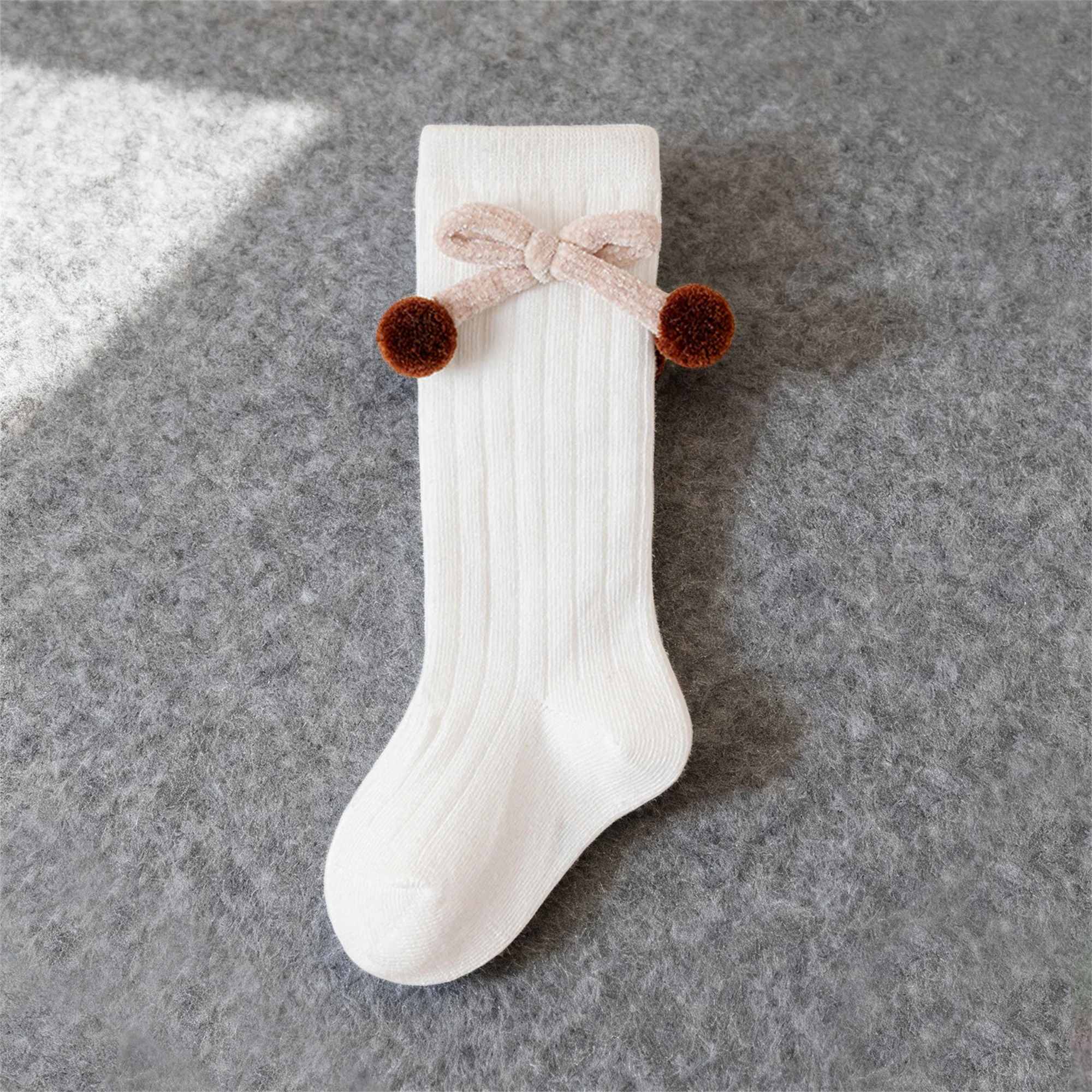 

Cute Infant Girls Floral Print Cotton Socks with Non-Slip Bottoms for Playtime and Special Occasions