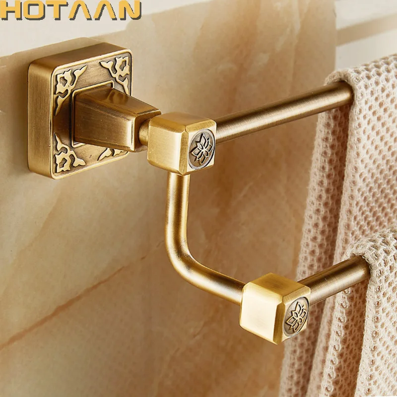 

. (24",60cm)Double Towel Bar/Towel Holder,Solid Aluminium,Antique Brass Finish New Bathroom accessories YT-14198