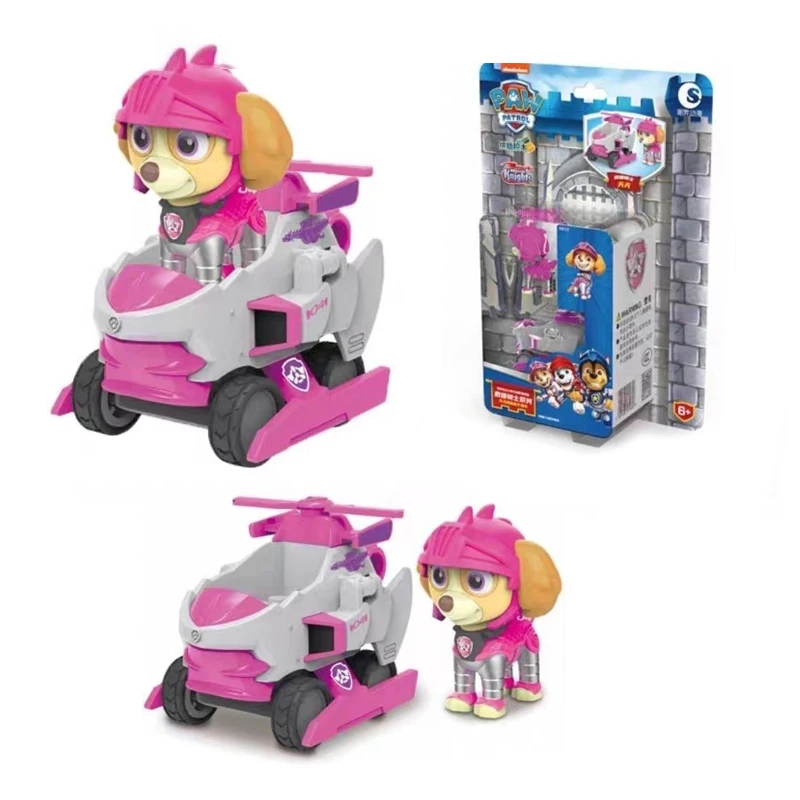 Paw Patrol Rescue Knight Return Car Building Block Action Figure Chase Skye Marshall Rubble Puppy Patrol Canina Christmas Gifts