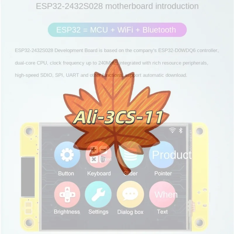 

ESP32 Development Board with 2.4" Touch LCD - WiFi/Bluetooth, 240x320 TFT, LVGL GUI for Arduino Projects
