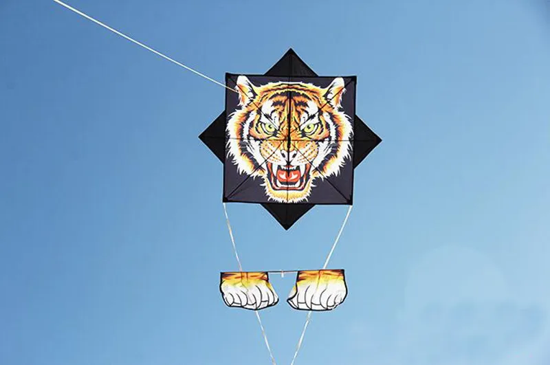 Frete grátis fofoca tigre pipa brinquedos ao ar livre paraquedas pipas jogos infláveis pipa surf ar salto pipa para crianças carretel de pipa