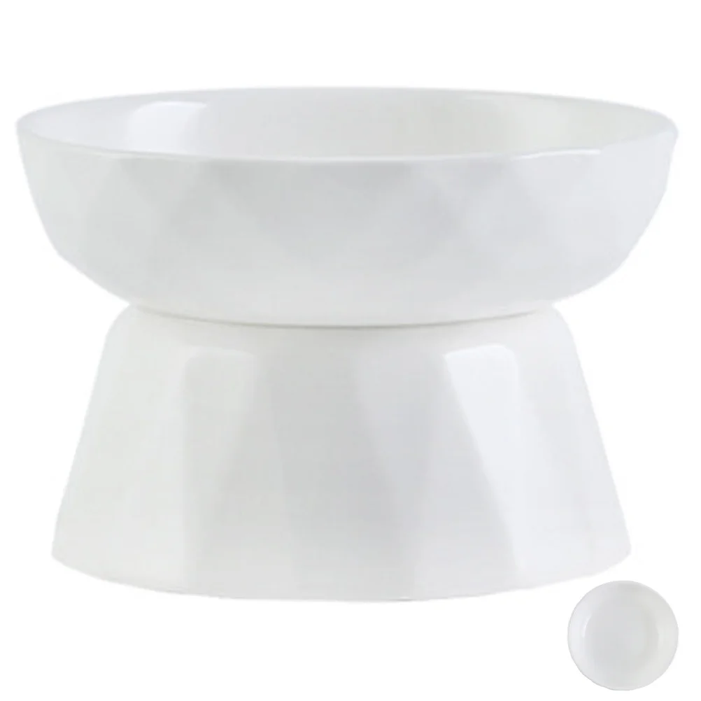 

Ceramic Raised Cat Bowl Elevated Food and Water Bowl Smooth Surface Durable Pet Feeder Cat Bowls for Food and Water