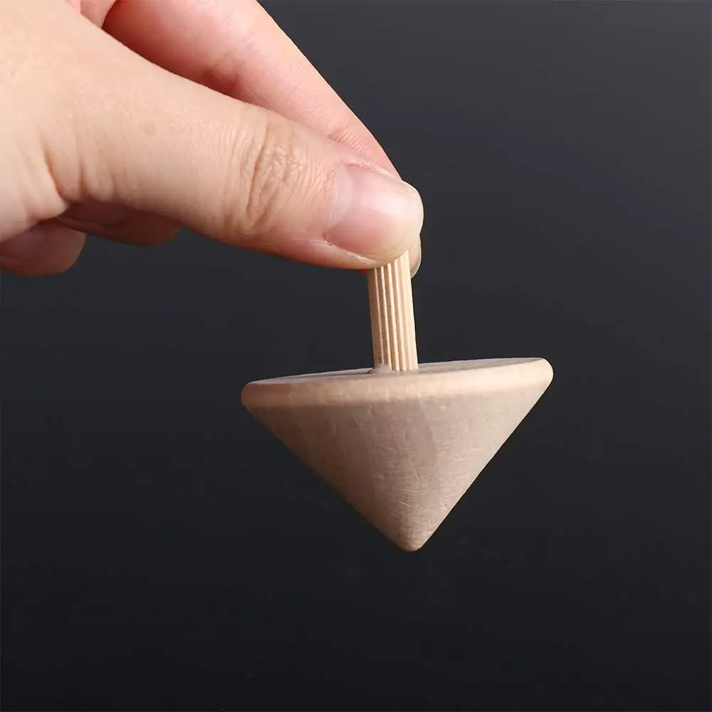 Novelty Desktop Art Craft Peg-Top   Spinning Top Wooden Rotate Gyro DIY Gyroscope  Gyro  Wooden Spinning Tops