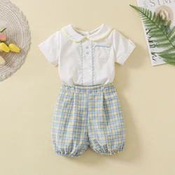 Spanish Boys Suits Summer 2024 Kids Top and Bottom Set Toddler Two Piece Outfit Birthday Baby Boy Clothes Toddler Formal Suit