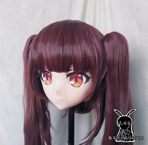 (RK9186)Top Quality Handmade Female Resin Cosplay Japanese Role Play Kigurumi Mask Crossdresser Doll Transgender Mask