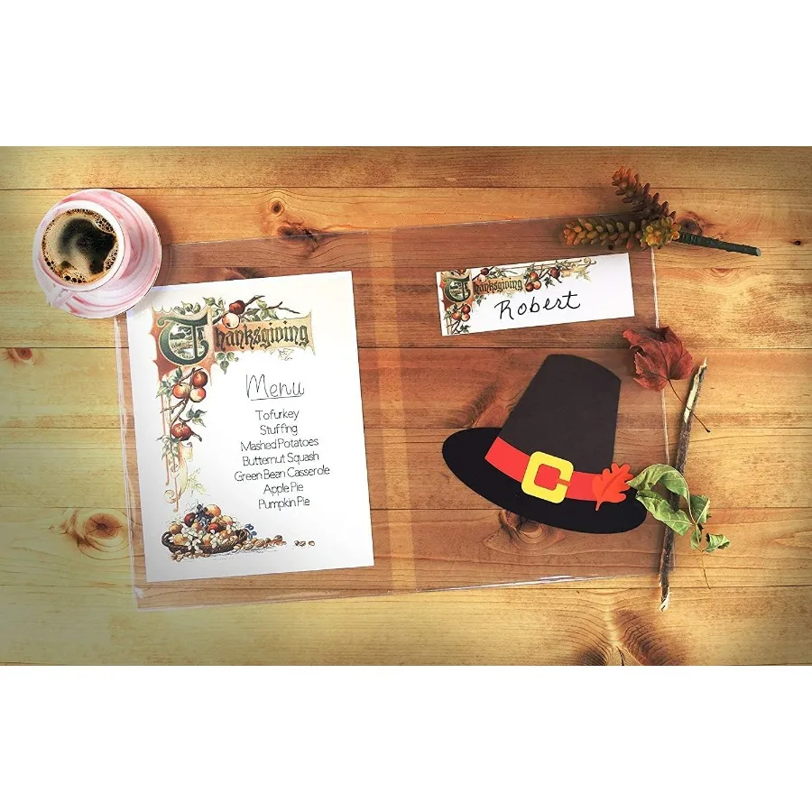 ScrapSMART Place Mat Covers for Kitchen and Dining Tables 40 Pack of Durable Clear Plastic Covers 13.25 x 20 Size Ideal for Pro