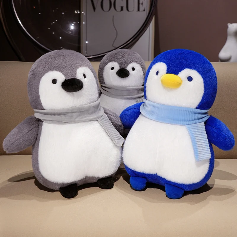 

Cartoon Soft Fat Scarf Penguin Plush Stuffed Toy Cute Couple Penguin Fur Doll Toy Home Decoration Toy Birthday Gift