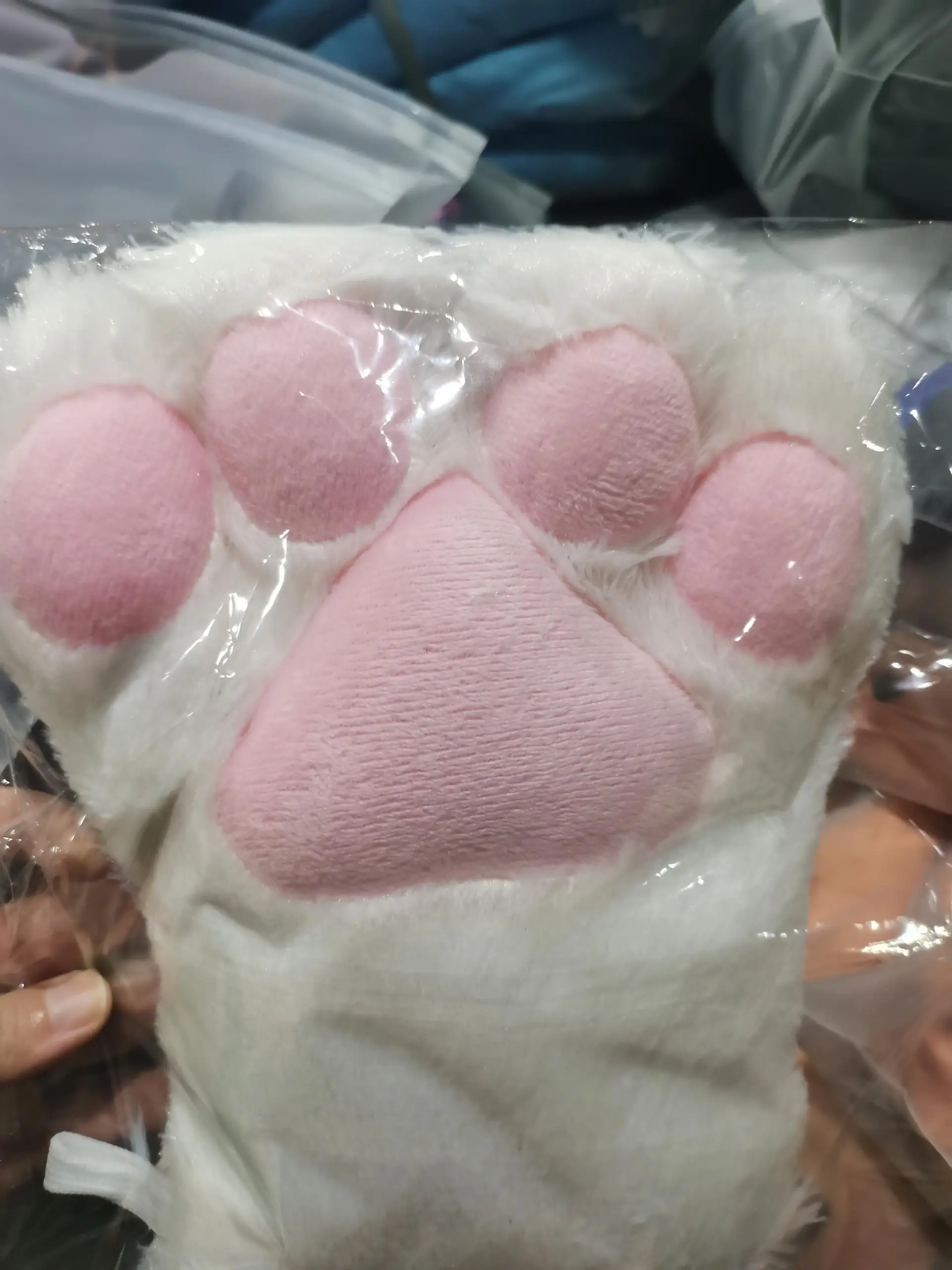 Anime papel adereços kawaii gato luvas oink peludo raposa mãos animal cosplay acessórios traje felino urso garra dos desenhos animados luvas