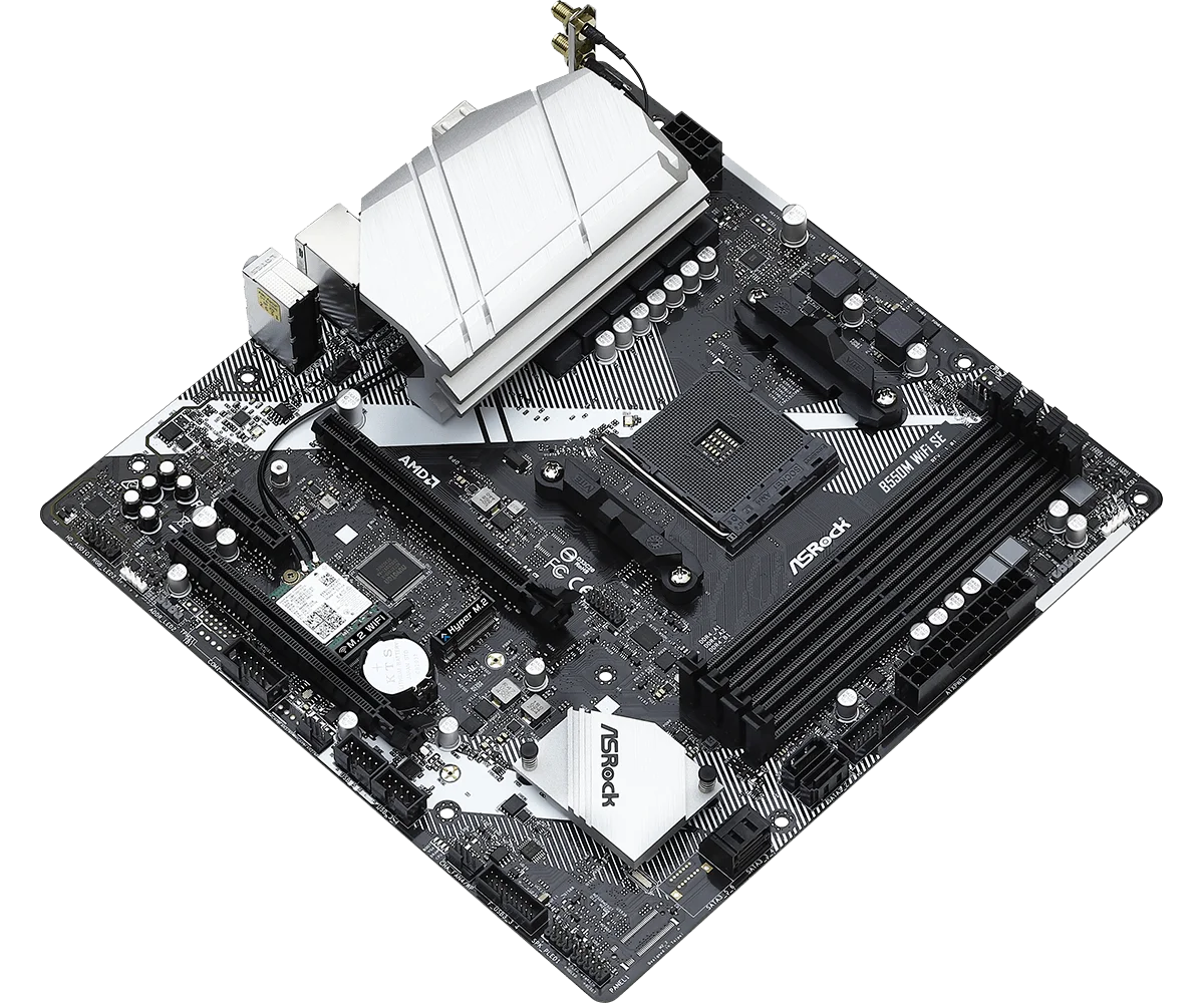 Imagem -03 - Asrock-placa-mãe B550m Wi-fi se Am4 Ddr4 128gb Suporte 5600 5800 5700 4600 3200 3500 Cpu Micro Atx