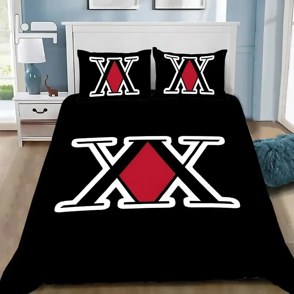 3D Print Anime Hunter x Hunter Bedding Set,Girls Adult Single Twin Queen Size, Duvet Cover Pillowcase Bedding