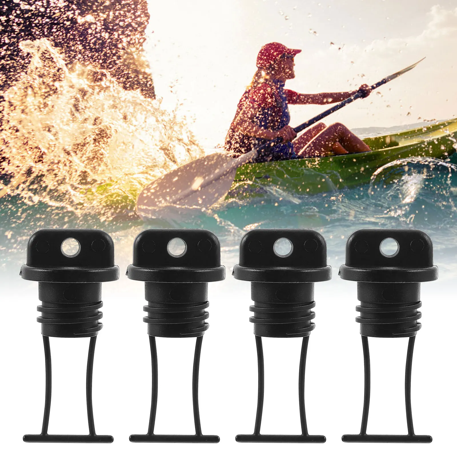 

4 Pcs Cool Hull Drain Plug Kit Travel Holes Plastic Thread Plugs Replacement Accessories