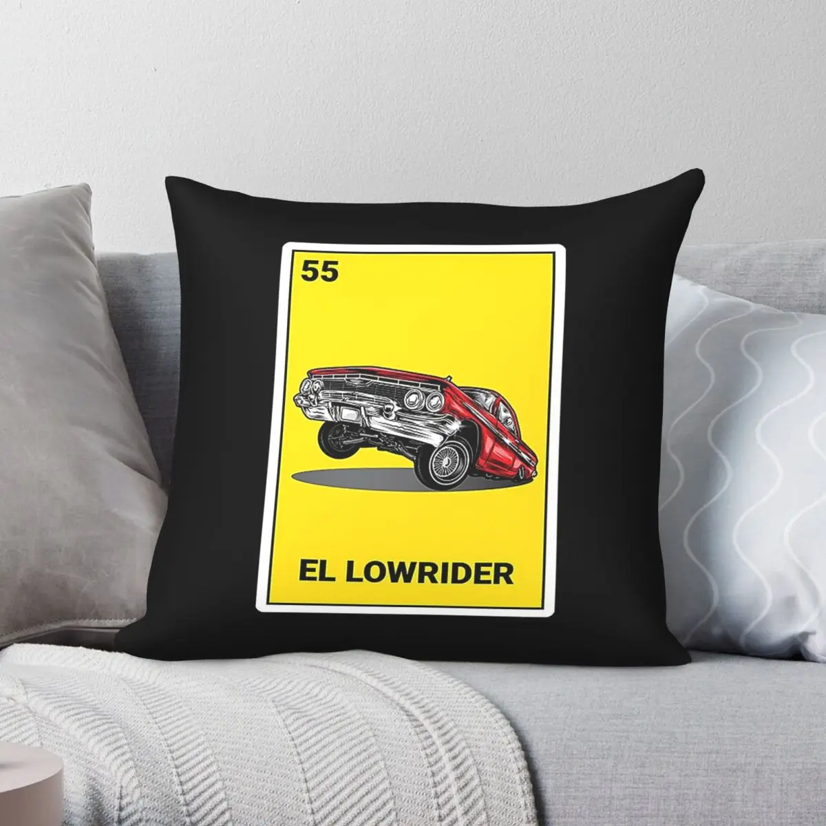 El Lowrider Chicano Pillowcase Polyester Linen Velvet Creative Zip Decorative Throw Pillow Case Room Cushion Cover 18