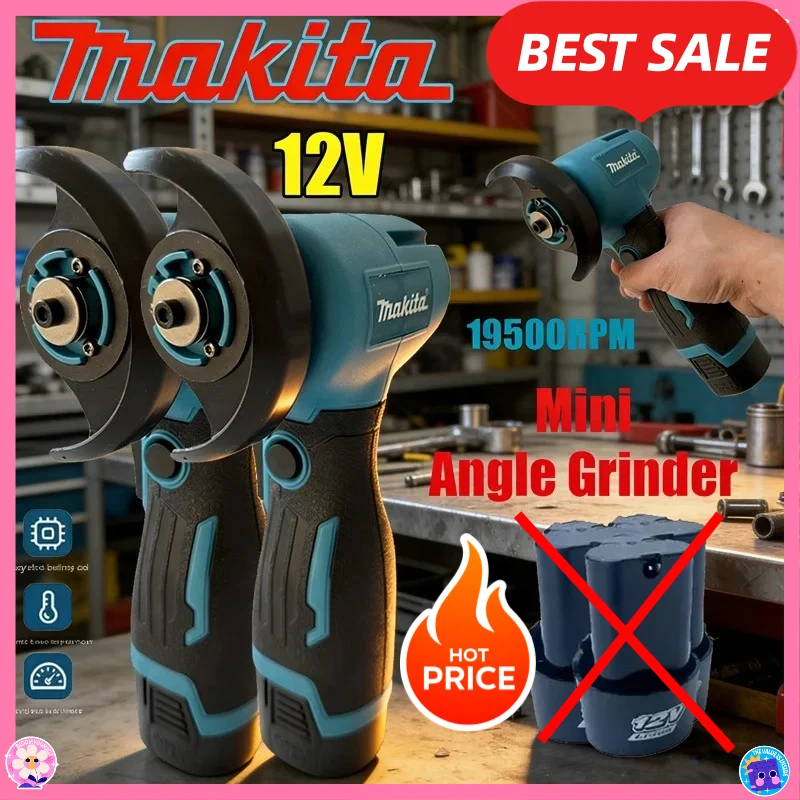 

Makita Electric Portable Mini Angle Grinder Cordless Polishing Mini Cutting For 12V Battery Blade Grinder Machine Universal