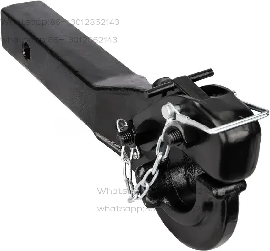 Suitable For  10-Ton Pintle Hook Trailer Hitch for 2” Hitches, Steel, 20000 lbs, 15” Length
