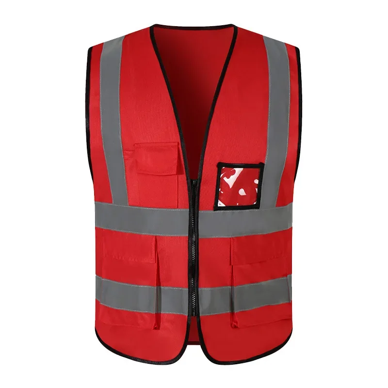 Factory Price! 1 PCS Free Custom LOGO Reflective Safety Vest High visibility Construction Work Uniforms Logo Printing 2022