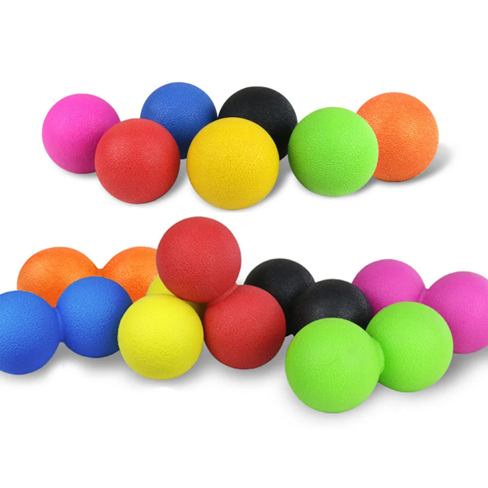 

Желтый арахисовый массажный шарик, двойной лакросс, массажер для тела для снятия мышечного напряжения, боли в суставах, подошвенный фасциит, массаж ног