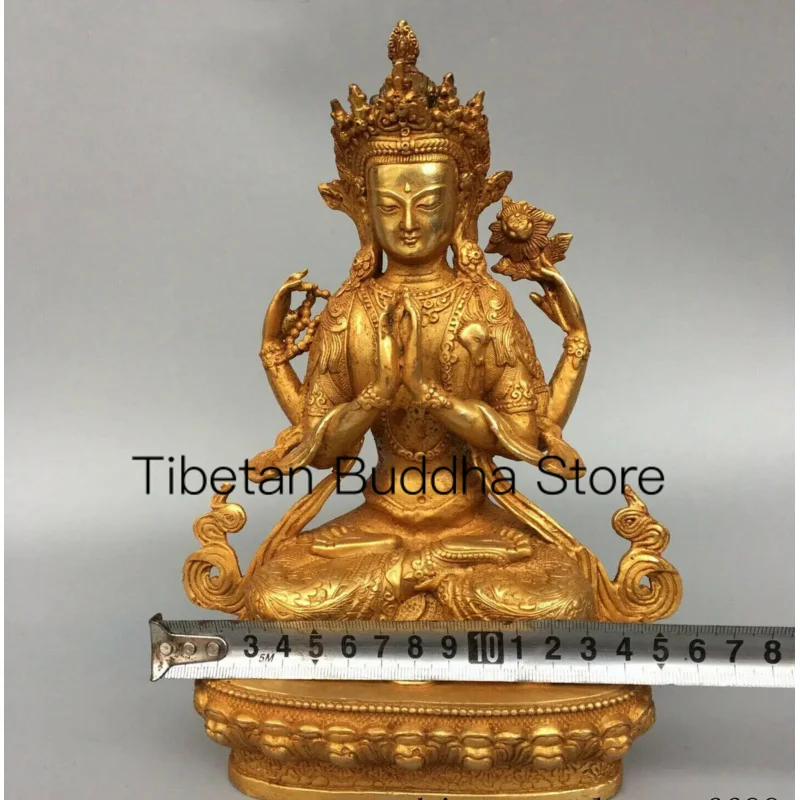 

Handmade Tibetan avalokiteshvara Chenrezig Buddha Statue guanyin Buddhism