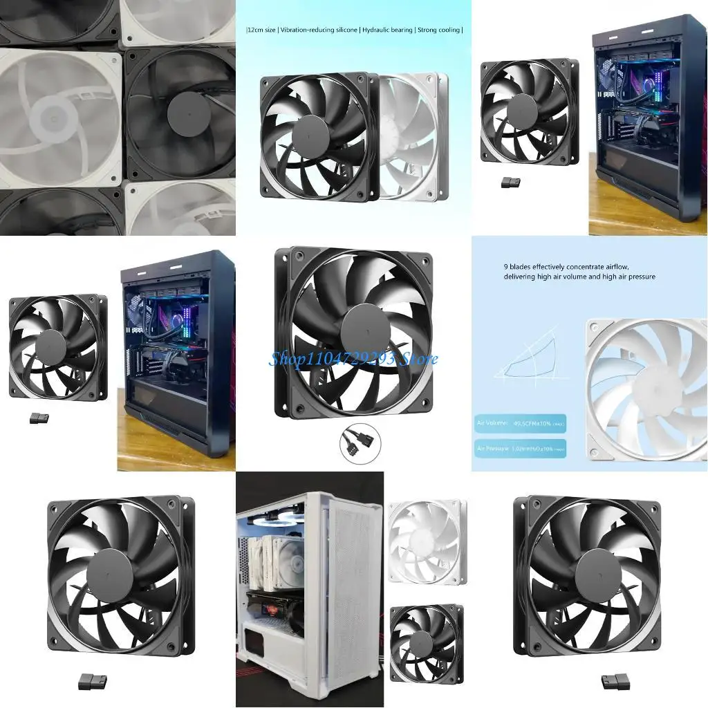 

Y2GD 120mm 4Pin 1200RPM Cooling Fan 12V Low Noise Cooling Case Fan Replaceme