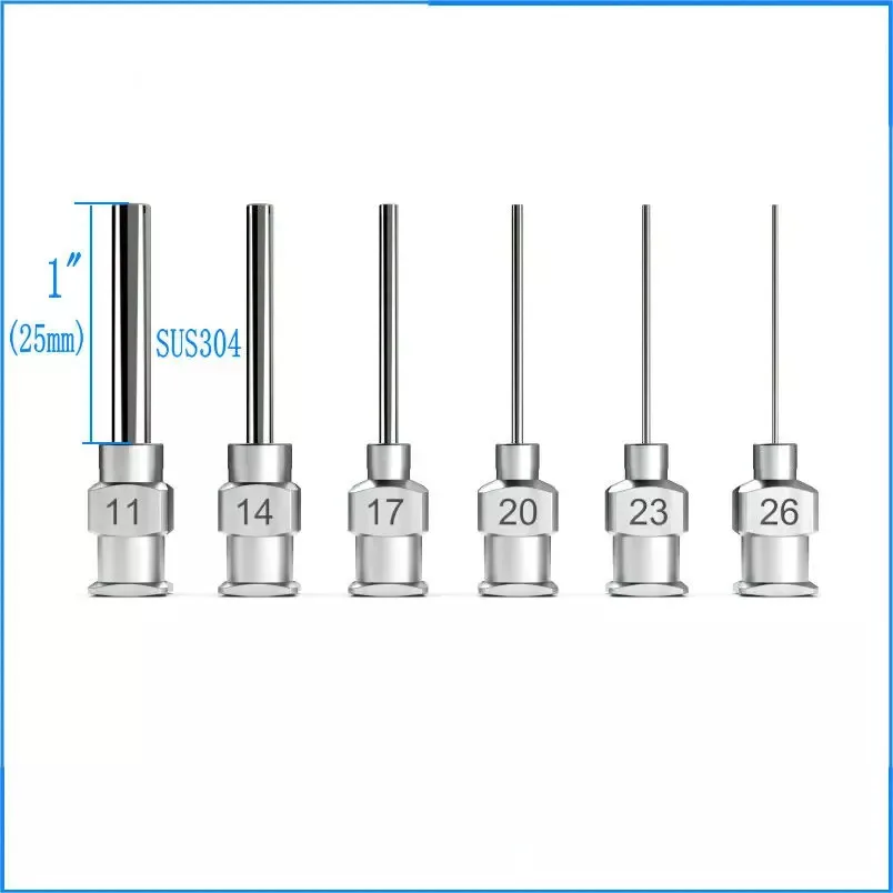 12PCS/LOT all metal dispensing needle 1/4inch,1/2inch,1inch,11/2inch-cannula blunt-end