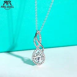 AnuJewel 2ct D Color Moissanite Diamond Pendant Luxurious Necklace 925 Sterling Silver For Women Fine Jewelry Gifts Wholesale