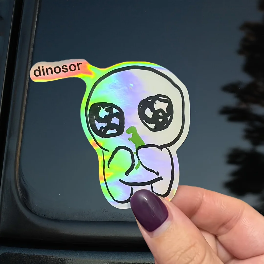 

Набор из 3 наклеек с динозаврами для людей с аутизмом, прочные полипропиленовые стикеры для ноутбуков, автомобилей, бамперов, бутылок