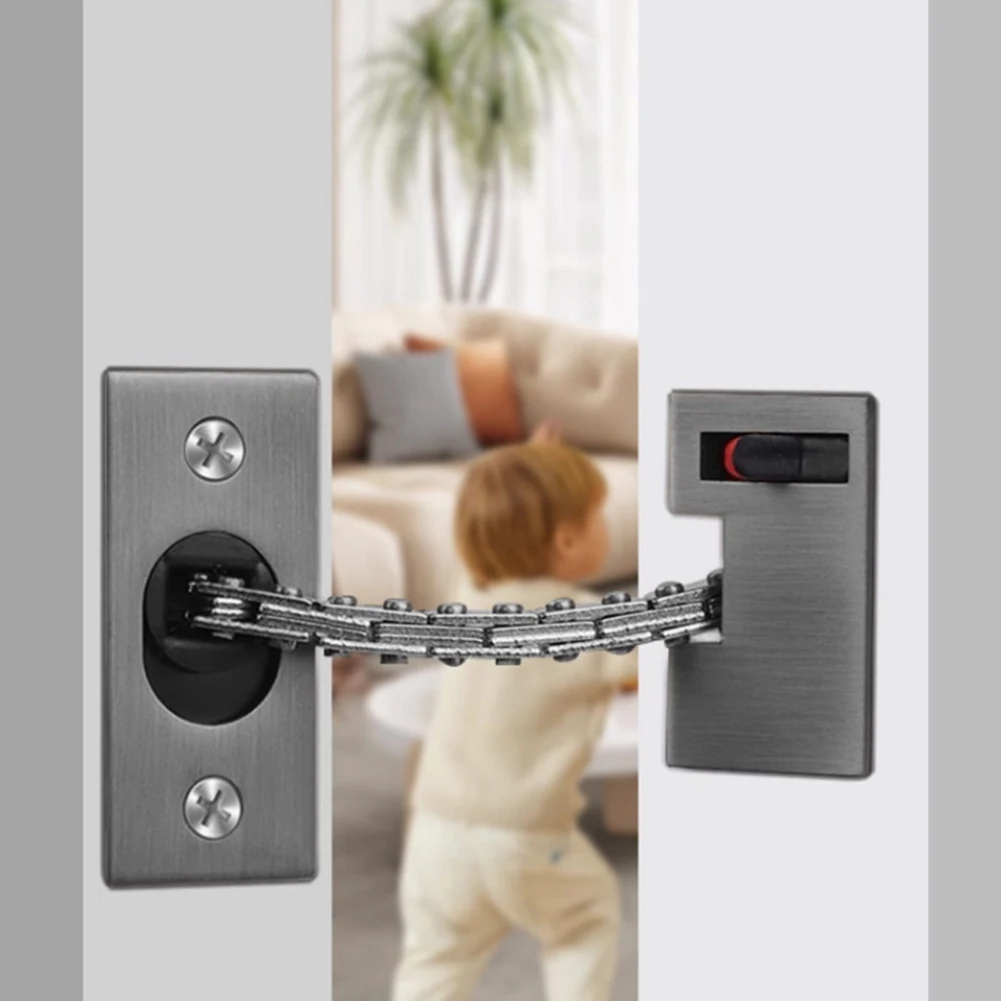 

Zinc Alloy Concealed Anti Theft Chain Door Lock with One Touch Mechanism for Secure Door Protection and Quiet Use