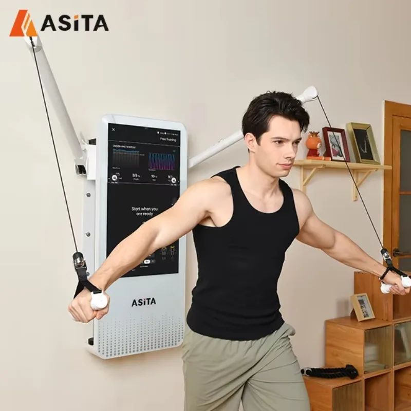 Smart Home Gym Fitness Equipment Multi-Function Digital Weight Trainer for Home Use Wall Mounted Strength Training