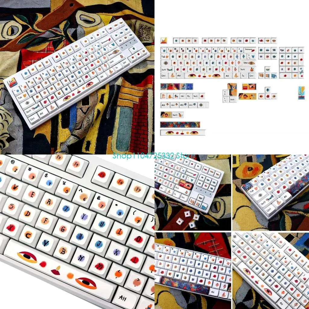 

P5EA Graffiti Cartoon XDA Profile Keycaps PBT Dye Sublimation for Cherry MX Switch