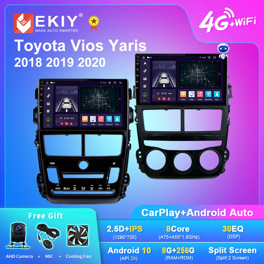 

EKIY X7 Android Auto Radio For Toyota Vios Yaris 2018 2019 2020 Navigation GPS Car Multimedia Video Player Stereo 2din Carplay