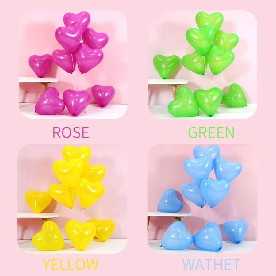 50 10inch Red Color Heart shaped Latex Balloons for Valentines DayPropose Marriage Wedding Party